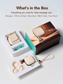 SKG FS300 Pocket Massage Gun, Deep Tissue Percussion Massager, 4 Speeds Up To 2800 RPM, 10 Kgf Power, 6 Mm Amplitude, 3 Silicone Heads, Type-C Rechargeable For Home, Gym And Travel - View 10