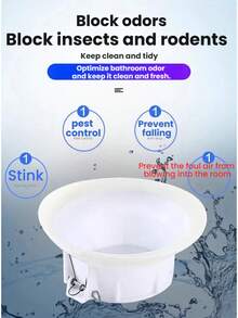 1/2/4pcs Toilet Deodorizer Drain Plug, Prevent Odor And Clogging - White - View 8