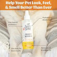 Probiotic Pet Deodorizer Spray- Hydrating Daily-Use With Avocado Oil And Omega-3s, Microbiome Friendly Certiified, Paraben And Sulfate-Free, 97% Natural, 8oz, Honeysuckle - Honeysuckle - View 5