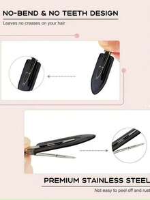 60pcs/8pcs No-Crease Hair Clips, No-Mark Duckbill Crocodile Clips, Suitable For Hairstyling, Makeup, Salon, DIY Crafts, Can Be Distributed, Clip Wavy Hair, Bangs, With Gift Box - Multicolor - View 8