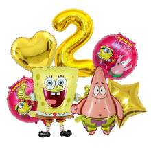 SpongeBob SquarePants 可愛方褲生日裝飾氣球套組 8件組，包含大型立式與角色鋁箔氣球，全 Mylar 氣球，適用海底主題生日派對桌面與背景裝飾 - 卡通氣球 - 查看 17