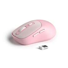 MAGEEGEE Ratón para portátil 2.4G, con receptor USB, ratón de viaje ultra delgado, compatible con portátiles MacBook Air/Pro, computadoras, tabletas - Rosa - Ver 7