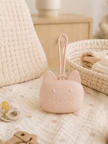 1pc Cartoon Cat Silicone Pacifier Cover, Portable Baby Pacifier Lanyard Storage Box, Suitable For Diaper Bag, Stroller, Crib And Travel - Cartoon Cat Design - View 11