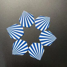Easytoday 新款 60件/組 標準 6款飛鏢翼片,每款 10件,PET材質,多種花紋,飛鏢配件 - 彩色 - 查看 10