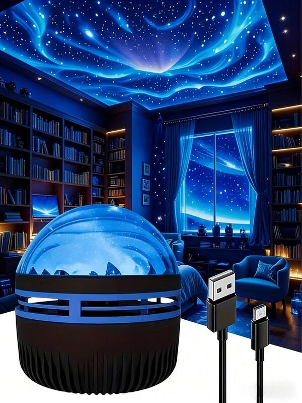 Proyector de Luces del Norte "Aurora Glow", 1/2 piezas, Luz de Cielo Estrellado de Nebulosa Multicolor (Con Control Remoto), Luz Nocturna Ambiental USB, Crea Decoración de Habitación, Adecuado para Fiesta de Cumpleaños, Navidad, Festival de Primavera, Año Nuevo, Día de San Valentín y Sala de Estar del Hogar, Control Remoto Parpadeante para Crear Ambiente