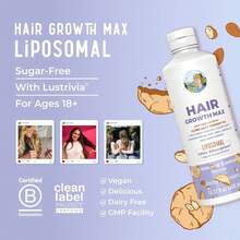 Women's Hair Wellness Liquid Supplement | Liposomal Biotin 10000 Mcg With Lustrlva® & Pumpkin Seed Oil | Hair, Skin & Nail Nutritional Support | Vegan | 15.22 Oz - 1 pcs - 查看 7