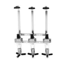 3 To 6 BOTTLE WALL MOUNTED & ROTARY STAND DRINK OPTIC DISPENSER PARTY BAR BUTLER - Silver, 3-bottle - View 2