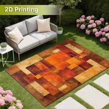 Cashmere-Like Multi-Pastel Fragmented Slanted Rectangular Translucent Color Block Collage Pattern Printed Outdoor Area Rug, Exquisite Cozy Carpets In Diverse Styles. Suitable For Home, Outdoor, Malls & Cafes, Machine Washable, Various Sizes Available - A - View 2