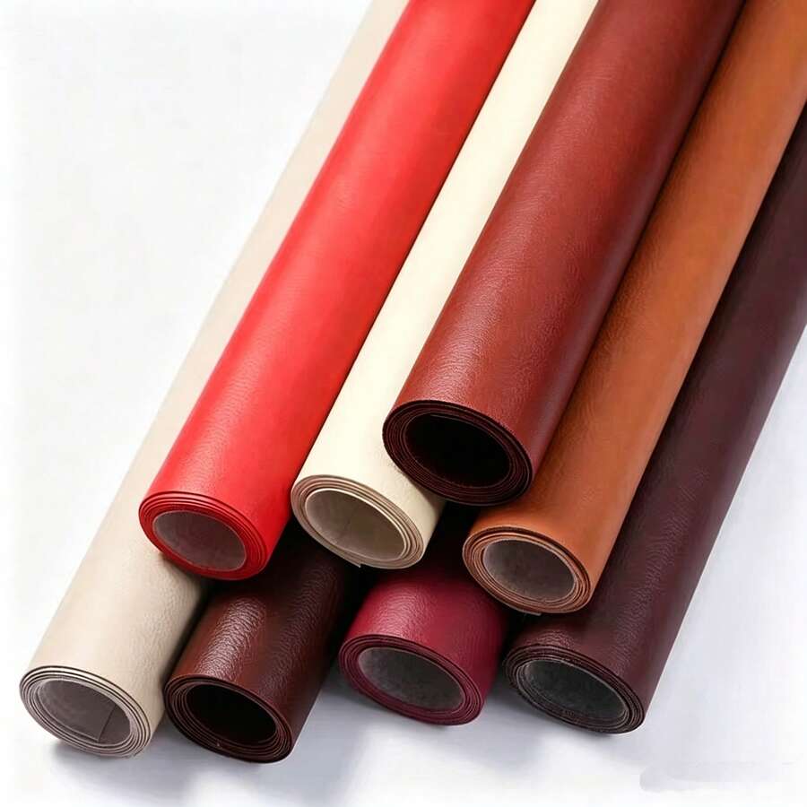 1pc Self-Adhesive Leather Repair Tape, Suitable For Furniture, Sofa, Car Seat And More - Waterproof Sticker, DIY Faux Leather Repair Patch, Sofa, Kitchen Cabinet, Dining Chair, Wall Decor And Motorcycle Seat, Durable Repair Kit For Home And Office - Reddish-brown Repaired Leather - View 1