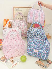 1pc Ins-Style Insulated Lunch Bag For Women, Multi-Functional Storage Bag, A Must-Have For Travel And Picnics, Large Capacity, Compact And Portable, Suitable For Office, Travel, Picnics, School And Other Occasions. - Multicolor - View 12