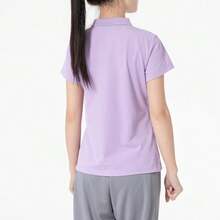 Under Armour Elastic, Breathable, Wrinkle-Resistant, Slim-Fitting, Vertical Striped, Quick-Drying Women's Polo Shirt With Collar And Short Sleeves - Mauve Purple - View 3