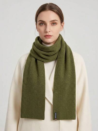 ESSENTIAL LOGO KNITTED SCARF