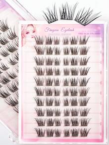 Glue-Free Baby Curved False Eyelashes, C Curl, 6-11mm Mixed Length, 60 Clusters Korean Style, Naturally Enlarges Eyes. No Glue Needed, DIY Quick Application Saves Makeup Time, Easy To Apply, Suitable For Beginners, Lightweight Realistic Lashes Not Easily Messy, Reusable, Perfect For Commuting And Dating, Ideal Holiday Gift For Best Friends And Girlfriends. - C - View 7