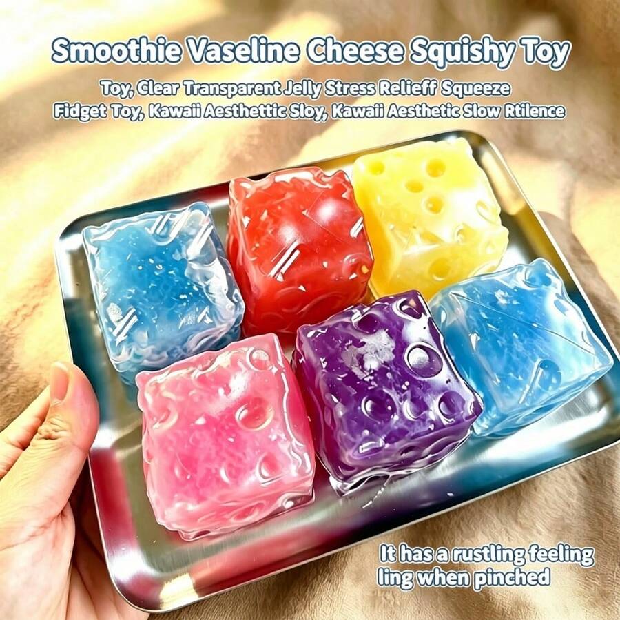 1pc Ice Cream Soft Clay Cheese Squeeze Toy, Malleable Sensory Toy, Non-Rebounding Ice Cream Handmade Ball, Makes Squeaky Sound When Squeezed, Soft And Fluffy Stress Relief Toy, Perfect Gift, Holiday Gift, Birthday Gift