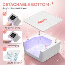 Mini UV LED Nail Dryer 21 Beads USB Nail Light 4 Timing Setting Square Screen Fast Cure All Gel Polish For Manicure - Multicolor - View 3