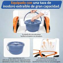 Silla De Ruedas 4 En 1 Para Multifuncional Con Freno De Mano - Naranja - Ver 8