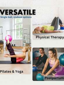1pc Pilates Ball Small Fitness Ball, 9 Inch (Approx. 22.9 Cm) Barre Ball, Mini Soft Yoga Ball New Style Multi-Color Optional, Stable Fitness, Abdominal, Core, Home Gym And Office Small Fitness Ball, Mini Pilates Ball, Anti-Burst Anti-Slip Mini Yoga Ball, Stable, Fitness, Stretching And Core Strength Training Soft Pilates Ball Home Training Ball, Anti-Burst And Anti-Slip, Inflatable Straw, Core Training - Multicolor - View 6