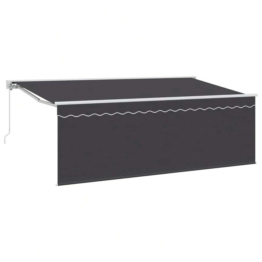 vidaXL Store banne rétractable anthracite, 400 x 200 cm. Pour plus de détails, veuillez consulter la suite. Ce produit convient aux balcons, jardins, abords de piscine et peut également servir d'élément décoratif pour votre maison. - Multicolore - Voir 1