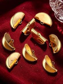 10 pcs/set Fashion Stainless Steel Crimping DIY Aksesori Untuk Wanita Untuk DIY Membuat Perhiasan - Yellow Gold - View 1