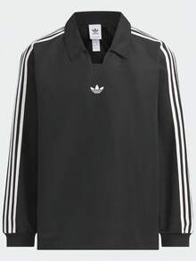 Adidas Originals 男士 RUGBY POLO 針織領長袖 TKF9602 - 黑色 - 查看 2