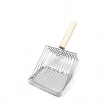 Cat Litter Scoop Fine Hole Stainless Steel Dedicated Shovel For Cat Litter Tofu Litter Large Metal 2-In-1 Mineral Litter Tool - View 8