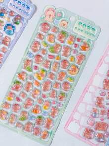 Cartoon Cute Soft Ghost 3D Capybara Stickers Adorable Decals For Phones Notebooks Pencil Cases - Multicolor - View 5