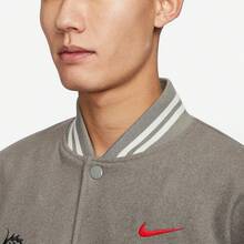 Nike CNY男士logo標識休閒百搭時尚無帽長袖外套外套黑色/灰色 - 淺灰色 - 查看 4