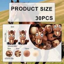 30pcs Cute 3D Animal Horse Silicone Beads Set Wholesale, Jewelry Making Beads, Fashion Design, Jewelry Making Beads, Perfect For DIY Bracelets, Lanyards, Bead Pen Accessories, Holiday Party Decorations And Other Handmade Crafts - Ideal Gift - Multicolor - View 12