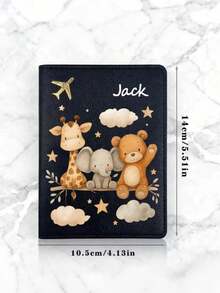 Personalized Passport Cover With Name, Travel Passport Holder Card Wallet, Custom Travel Passport Sleeve, Cute Wildlife Passport Wallet, Vacation - Multicolor - View 6