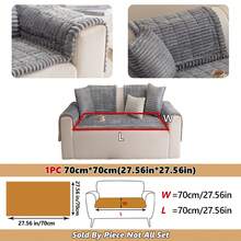 1pc Comfortable Flannel Sofa Cover, Non-Slip Machine Washable Sofa Protector, Soft & Warm, Suitable For Dogs And Home Daily Use - Multicolor - View 25