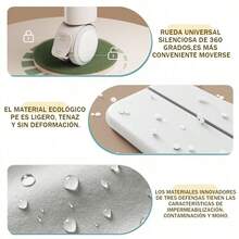 Mesa Cambiadora Plegable y Regulable en Altura para Bebé, Ruedas con Freno y Espacios de Almacenamiento - Gris - Ver 9