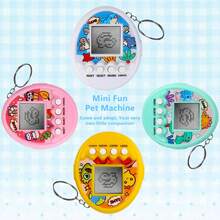 1pc Retro Electronic Pet Egg Keychain, Mini Nostalgic Handheld Game Toy With Multiple Pets & Interactive Modes, Creative Bag Decoration Gift For Children - Multicolor - View 8
