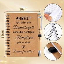Dankeschön Geschenk Set – 6 Stifte und 6 Notizbücher als kleine Aufmerksamkeit-Incentives Supplies - A - Übersicht 7
