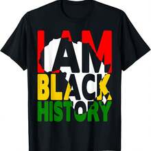 I Am Black History Month African American Pride Celebration T-Shirt - Black - View 9