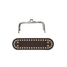 2pcs Set Silver Perforated Metal Clasp + Black PU Studded Bag Bottom, Handmade Crochet Coin Purse DIY Accessories, Woven Handmade Beginner Small Bag Supplies - Multicolor - View 12
