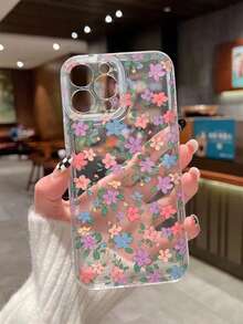 1件夏季全螢幕碎花清新風 17Promax 相容於 Apple 16Pro/15plus/14pro/3Pro/12Pro/11 保護殼 百搭時尚女款太空殼 - 彩色 - 查看 4