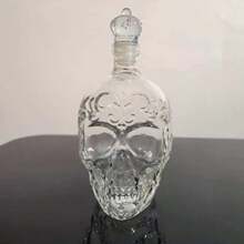 Skull Vodka Bottle, Brandy Bottle Suitable For Halloween Or As Living Room Decor - Clear - View 10