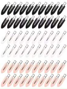 60pcs/8pcs No-Crease Hair Clips, No-Mark Duckbill Crocodile Clips, Suitable For Hairstyling, Makeup, Salon, DIY Crafts, Can Be Distributed, Clip Wavy Hair, Bangs, With Gift Box - Multicolor - View 11