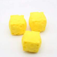 1pc Realistic Baking Butter & Cheese Combination Slow Rebound Stress Relief Toy, Soothe Tension, Includes Butter Stick, Triangle And Square Cheese Shapes, Multi-Texture Experience To Relieve Stress, Creative Gift For Men And Women, Practical Office & Leisure Stress Relief Item - Multicolor - View 3