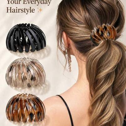 ヴィンテージ鳥の巣ヘアクリップ、大型ヘアアクセサリー、ハイポニーテールホルダー鳥の巣ヘアスクランチークロークリップ、お団子固定クロークリップスタイリングツールヘアスクランチーヘッドピース、女の子と女性に適し、アップスタイル、旅行、誕生日など様々な場面...