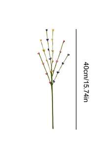 Spring/Summer Artificial Berry Sprigs, Candy Colors (Purple, Pink, Yellow) Plastic Stems, Suitable For DIY Vase Arrangement, Tabletop And Home Decor, And Spring Party Floral Styling - Multicolor - View 11