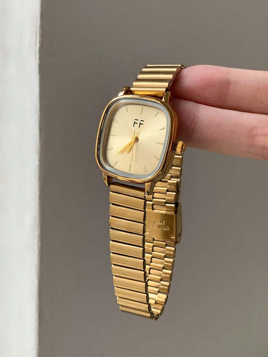 This Classic Women's Quartz Watch Is Elegant And Exquisite, Perfect For Daily Wear And Commuting, And Also Makes An Ideal Gift. - Gold - View 1