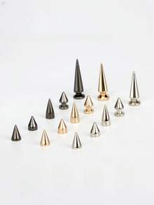 3 Colors Metal Cone Studs Screw Back Punk Rivets Bullet Studs Shoe Nails Clothing Shoes Bags DIY Craft Decoration - Punk Rivets - View 2