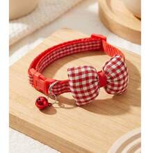 Multi-Color Pet Cat Dog Collar With Adhesive Cotton Cute Bow Plaid Pattern Suitable For Small And Medium Pets Decoration - Multicolor - View 13