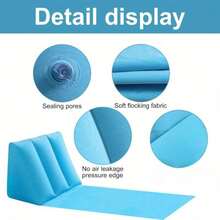 High Quality Garden Beach Mat, Inflatable Beach Mat With Triangle Inflatable Headrest, Sunbathing Mat, Foldable Sleeping Mat, Suitable For Outdoor Beach, Camping, Hiking, Office, Balcony Use - Multicolor - View 4