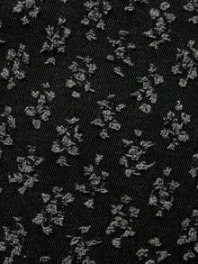 Men's Autumn American Casual Street Vintage Style Printed Denim Jacket, Suitable For Matching - Black - View 5
