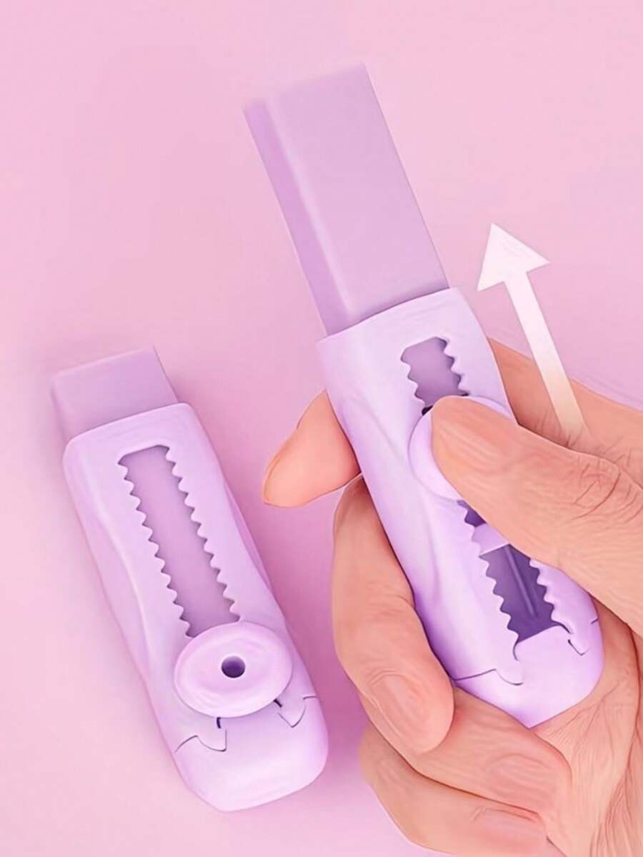 4pcs/3pcs/2pcs/1pc Retractable Eraser, Ultra Clean No Damage Eraser, Student Correction Stationery Eraser, Back To School Essential Reward Small Gift - A - View 1