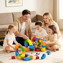 123pcs/67pcs/51pcs Magic Track Train Set, 3D Deformable Gravity Racing Track, DIY Educational Toy With Blocks & Traffic Lights.3+ Kids STEM Toy For Indoor & Outdoor Play, Ideal Gift For Birthday, Independence Day, Summer Party & Back To School. - 67pcs 3D Track Car Set - View 6