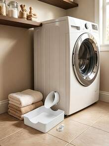 1/2pcs Portable Washing Machine Filter Water Tray, Reusable, Suitable For Drum Washing Machine Pump Filter Cleaning, Effectively Prevent Laundry Room Floor Overflow - Multicolor - View 4