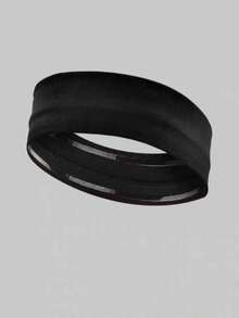 4pcs Set Neutral Solid Color Wide Stretch Headbands, Soft Fabric, Non-Slip And Sweat-Absorbent, Suitable For Women, Ideal For Sports, Yoga, Running And Daily Wear, Multi-Functional Hair Accessory Set - Multicolor - View 17